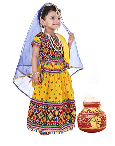Image of Raj Fancy Dresses Radha and Krishna Brocade Fabric Janmashtami Mythological Character Costume