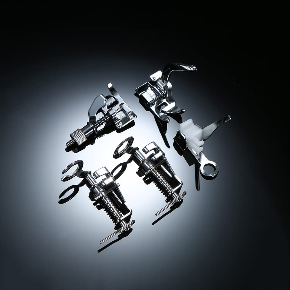 Fafeicy 62 PCS Kit di Piede Presser, Set di Piede di Cucitura in Plastica in Metallo Professionale per la Maggior Parte delle Macchine da Cucire per la Casa con a Bassa Gamba