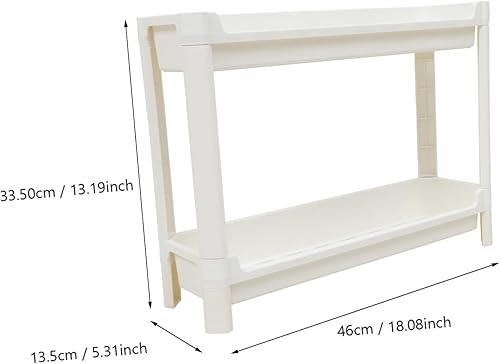 Miniatura 3 de Amosfun Estante de almacenamiento para zapatos, estantes de plástico de mesa, estantes de almacenamiento de cosméticos, estantes de lavandería para