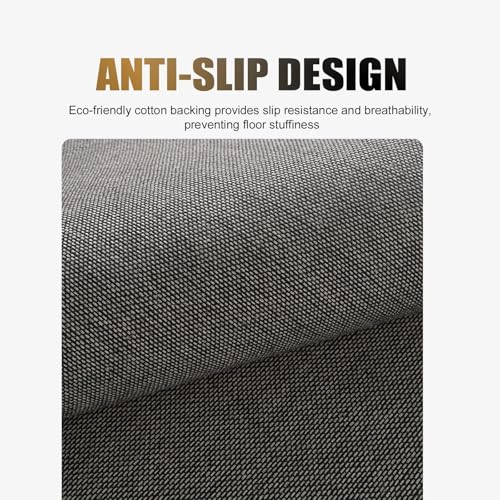 Alfombra de área mullida con forma irregular moderna y base resistente al deslizamiento 5