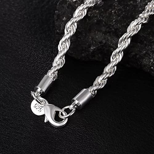 Collier de chaîne 4 mm, le cadeau idéal en argent 925 pour célébrer un moment unique