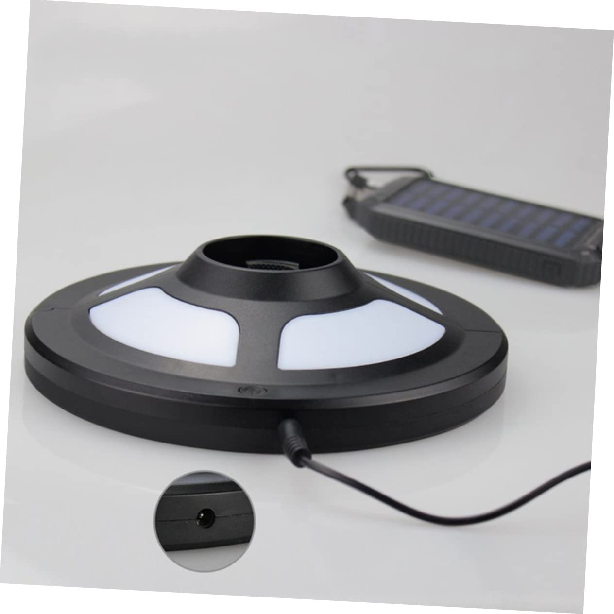 Lurrose da Campeggio Colore Nero LED Multifunzione per Esterni Luce Luminosa per Ombrelloni in ABS, per Campeggio e Uso Outdoor
