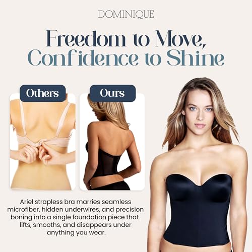 Image of Dominique Women's Ariel 8541 Longline Strapless Bra - Low Back, Hidden Underwire, Convertible - Lingerie for Women