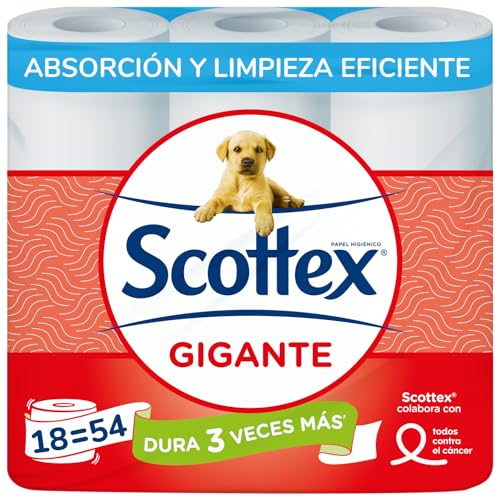 Scottex Gigante Papel Higiénico Seco 18 rollos
