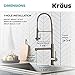 KRAUS Artec Pro (1 st Gen) Commercial Style Pre-Rinse Single Handle Kitchen Faucet (No Pull Down) with Pot Filler in Spot Free Stainless Steel, KPF-1603SFS