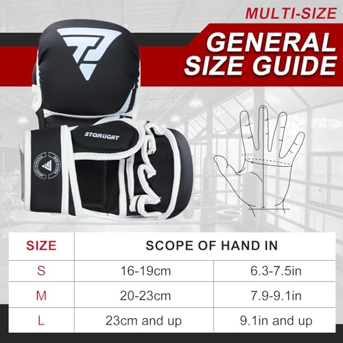 Valchiria MMA Gloves for Sparring Grappling, Hybrid Open Palm Martial Arts Mitts, Maya Hide Leather Wrist Support, Fighting Combat Sports MMA Boxing Glove for Men Women Punching Bag Muay Thai Training