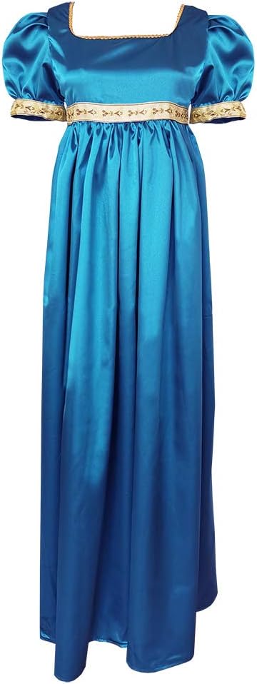 Jane Austen Dress Regency Stain Dress for Women Renaissance Victorian Colonial Tea Gown
