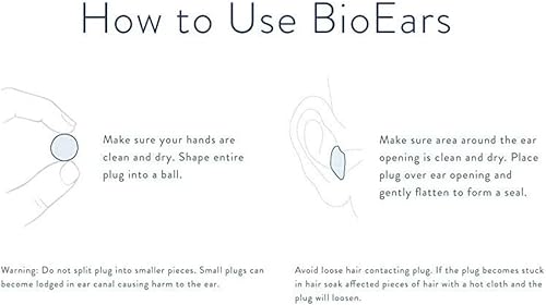 Miniatura 4 de BioEars Tapones para los oídos de silicona suave, 3 pares (paquete de 4)