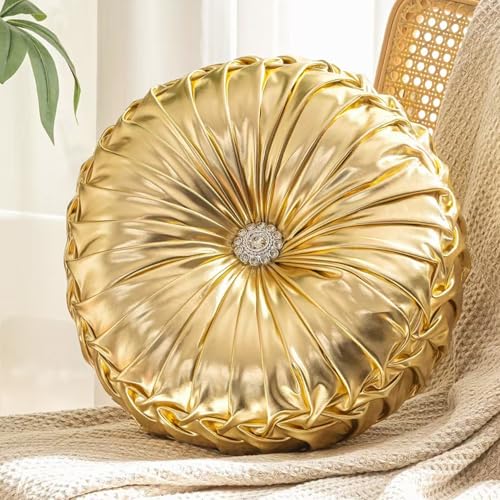 Coussin rond plissé citrouille maison oreillers de canapé - 6
