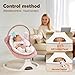 Baby Swings for Infants, Portable Stationary Infant Swing with 5-Speed Settings, Bluetooth Music & Timer, Suitable for Newborns up to 9 Months (Pink)