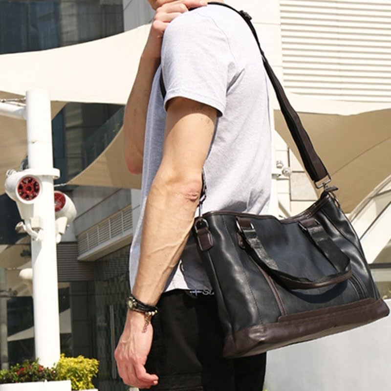 Men's Handbag Single Shoulder Crossbody Bag PU Horizontal Computer