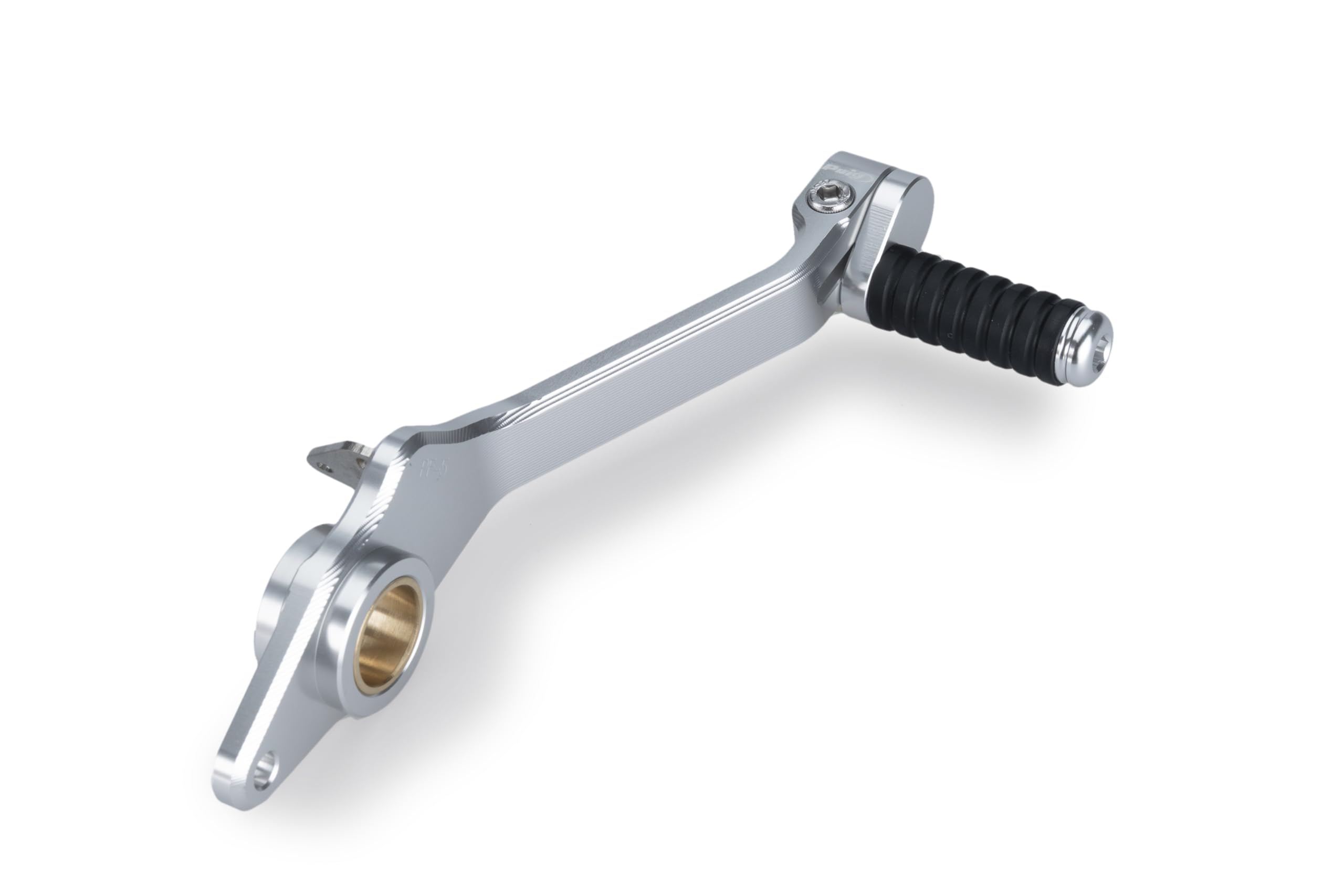 Puig 22120P Brake Lever with ergonomic design, adjustable tip and anodized finish to improve control and safety during daily riding, Silver