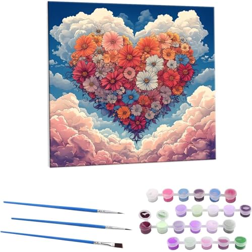 t[n[g G Paint by Numbers hG Lbg l ʂ肦 lphGLoXNtg  LoXA[g uVƃANG̋, ItBX CeA rO, ւ̃Mtg 30x30cm (