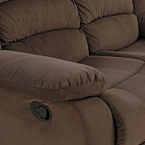 Image of Royaloak Divine Three Seater Recliner (Brown, Fabric)