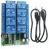 eletechsup DC 12V 8 Channels DTMF Relay MT8870 Decoder Phone Remote Control Switch (8CH MT8870 Decoder Relay, 1)