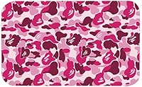Pink Bape Camo Indoor Doormat Durable Welcome Front Door Mats Entryway Rugs Non-Slip Absorbent Area Rugs Resist Dirt Carpet for Room Decor 20 * 31in/50 * 80cm
