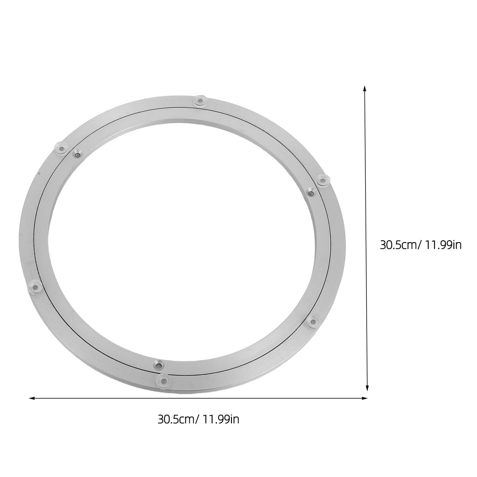 DOITOOL Plateau Tournant à Palier en Alliage D'aluminium 30 Cm X 8,5 Mm, Roulement Silencieux et Étanche, Support Rotatif Robuste pour Table à Manger Ronde, Accessoire de Service Pratique