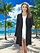 Woolicity Women's Long Cardigan Summer Lightweight Open Front Casual Long Sleeve Duster Trendy Thin Cardigan Sweaters Black