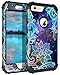 Casetego Compatible iPhone 6S Case,iPhone 6 Case,Floral Three Layer Heavy Duty Hybrid Sturdy Armor Shockproof Protective Cover Case for Apple iPhone 6S/6,Mandala