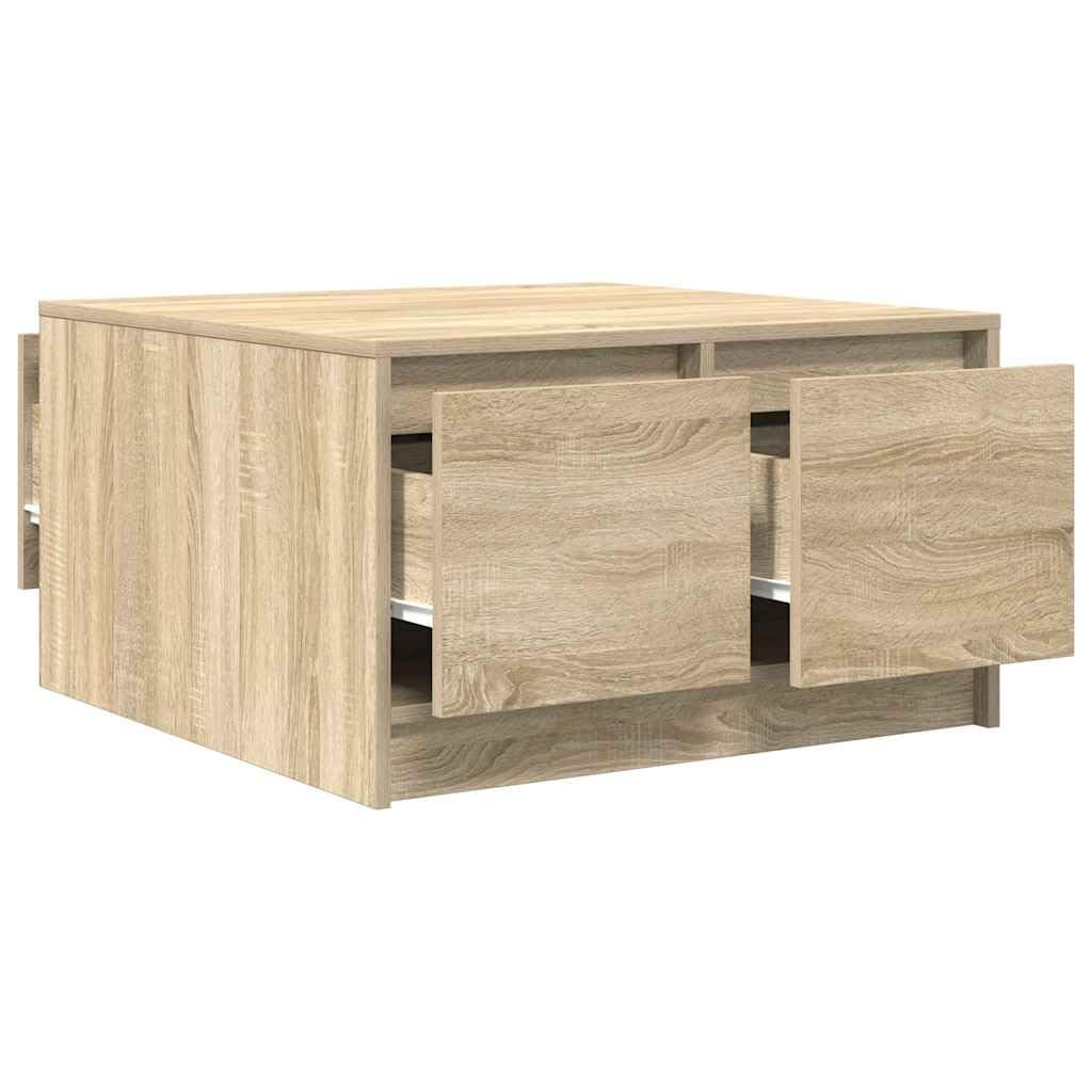 vidaXL Couchtisch mit Schubladen Sonoma-Eiche 70,5x70x40 cm