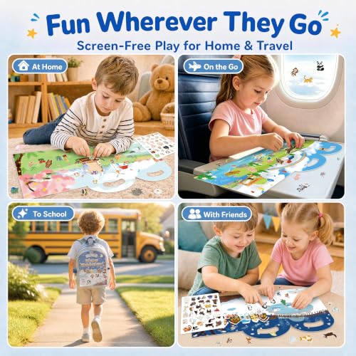 FOKI Reusable Sticker Books for Toddlers 2-4, 4 Sets 130 Jelly Stickers - image 4