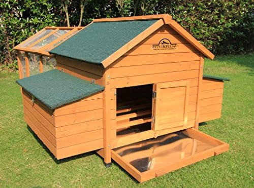 Pets Imperial® Savoy Double Nest Box Chicken Coop With 1,4 m Run - Large Chicken House - 6 Nesting Spaces