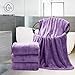 Cosy Family Microfiber 4 Pack Bath Towel Set, Lightweight and Quick Drying, Ultra Soft Highly Absorbent Towels for Bathroom, Gym, Hotel, Beach and Spa (Purple)