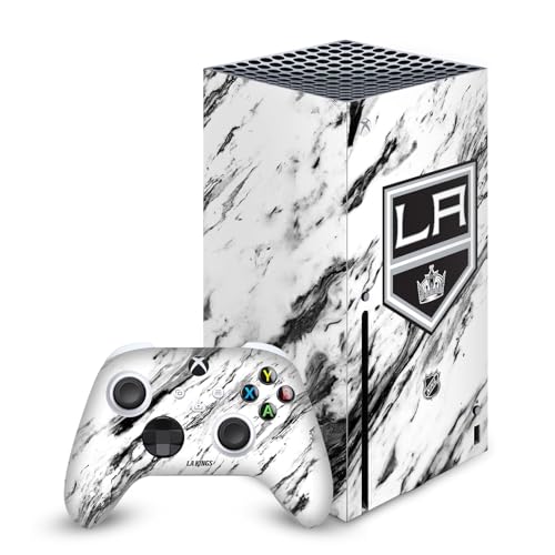 Sticker Xbox Series X anti-rayures vinyle autocollant de jeu marbre NHL Los Angeles Kings