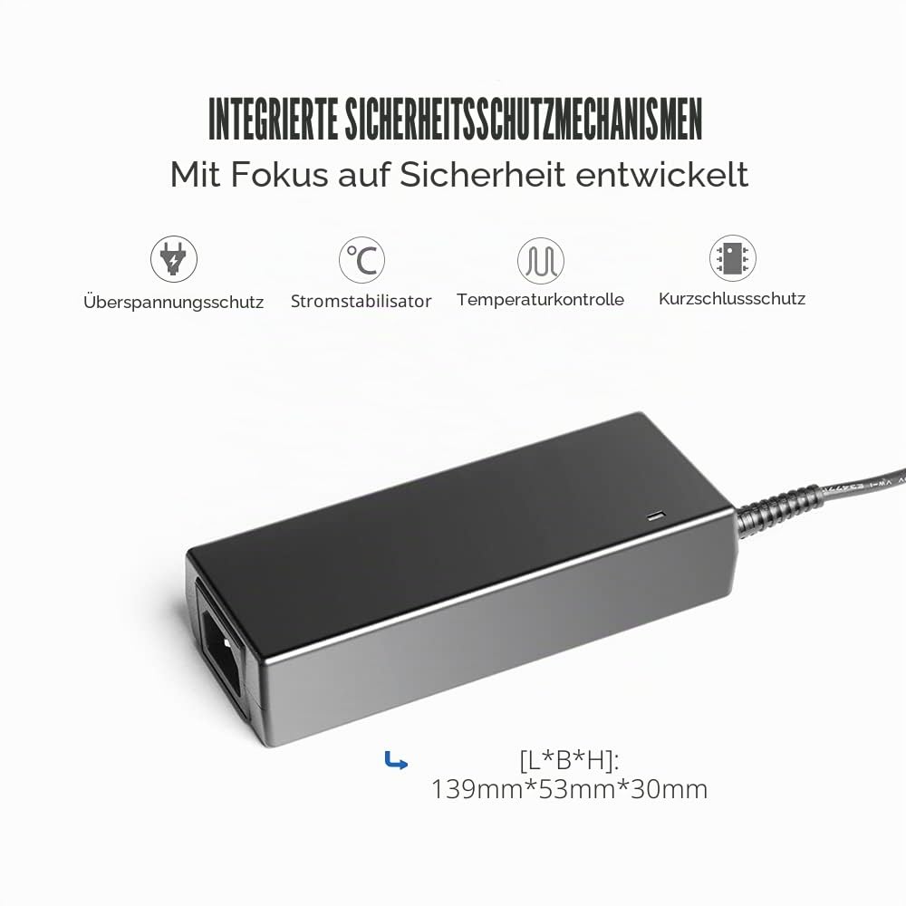 KFD 12V 8,33A Netzteil Ladegerät für Synology DS918+ DS923+ DS920+ DS916+ DS918 Plus Diskstation DS412+ DS414 DS418j DS418 DS415play DS415+ DS410 DS410j DS411 4 Bay Desktop NAS 4 Polig Power Supply