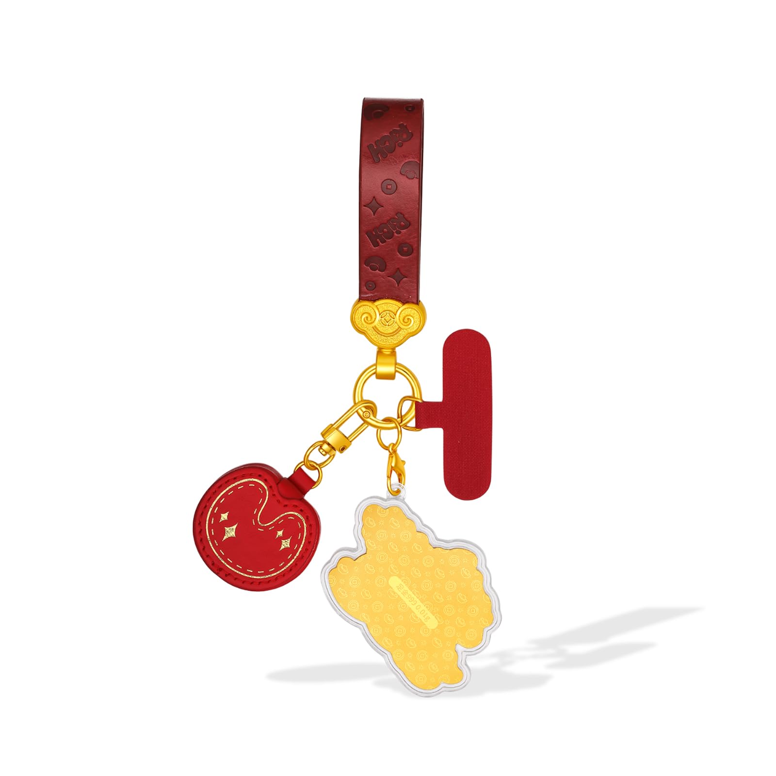 24K Gold Anhänger Schlüsselanhänger Tierzeichen Pferd Charm Schmuck