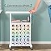 𝐂𝐫𝐚𝐟𝐢𝐭 Organizers and Storage for Cricut Machines, Rolling Craft Storage Cart with 30 Vinyl Roll Holders, Crafting Table Organization Workstation for Craft Room Home, Compact Removable
