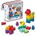 MEGA Bloks - Sacca Eco Blocchi da costruire, set da 60 blocchi colorati per creare torri altissime, castelli fantastici e tanto altro, giocattolo per bambini, 1+ anni, DCH55