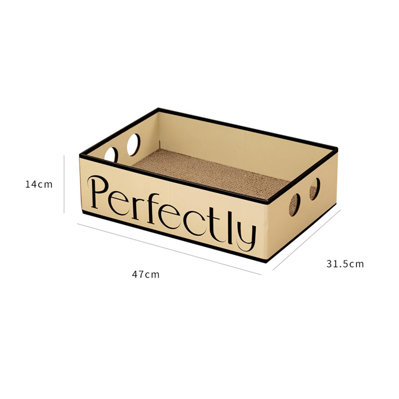 Tiragraffi per gatti in cartone Tiragraffi per gatti robusto Letto con doppie Fori per in cartone piccoli, medi e grandi, Perfettamente, 47x31.5x14 cm
