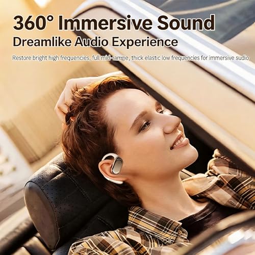 Wireless Bluetooth Earphones, Rotatable Digital Display Ear Hook Headphones with Lanyard Hole, Bluetooth 5.3 Chip, Long Battery Life, IP Daily Waterproof Stereo Headset for Sports Running — view 5