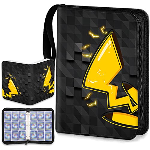 OTUCO 9-Pocket Binder Compatible with Pokemon Cards, Card Binder Holder Book for Gaming Trading Card, Fits 720 Cards with 40 Removable Sleeves, Card Collector Album with Zipper