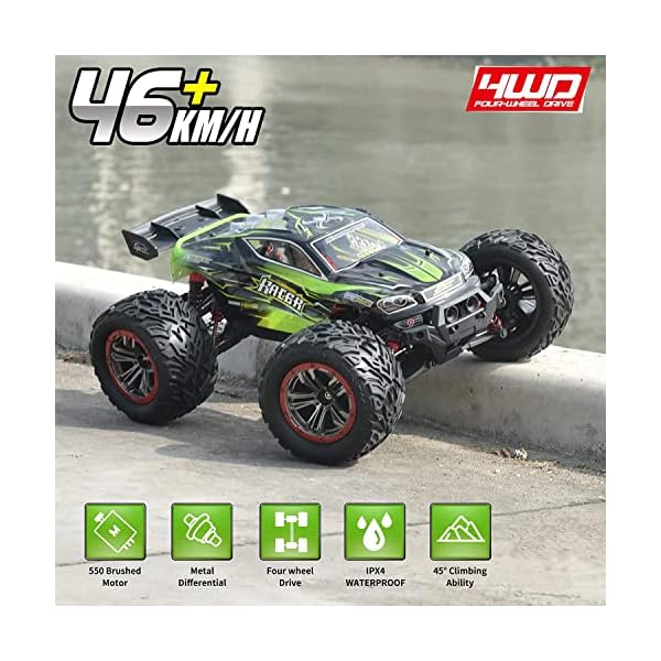 Hosim Ferngesteuertes Auto 1:12 RC Offroad Drift Truck Elektronisches Hobby LKW Spielzeug Geschenke für Erwachsene und Kinder(9156 Grün) – Bild 3