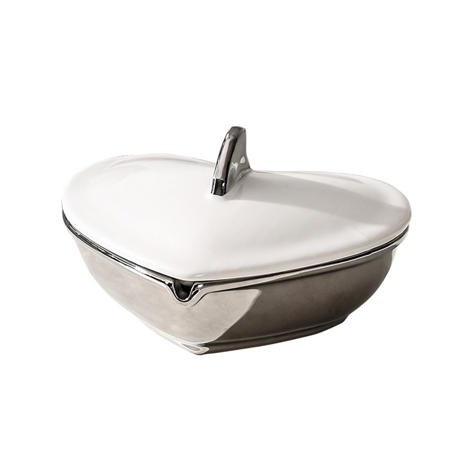 Ashtray Ceramic With Lid Home for Cigarettes,Creative Heart-shaped Cigarette,Cute For Home/Office