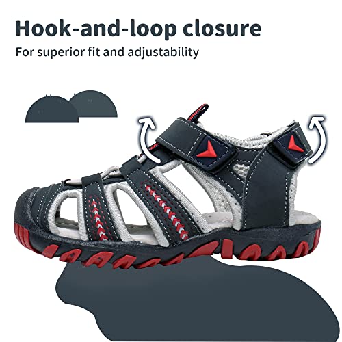 Apakowa Kid's Boy's Girl's Soft Sole Close Toe Sport Beach Sandals (Toddler/Little Kid) - Image 4