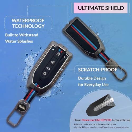 Image of NEODRIFT 'KeyShield' Car Key Cover for Mahindra XEV 9E (Shape 1, 03 Buttons) (Durable, Stylish, and 360 Protection)