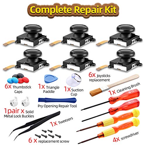 image for unlumm Joycon Joystick Replacements for Nintendo Switch Joy Con, (6 Pa