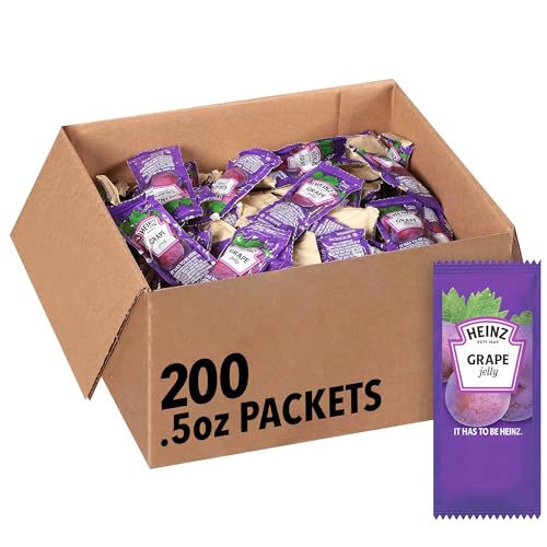 Heinz Grape Jelly Single Serve Packet (0.5 oz Packets, Pack