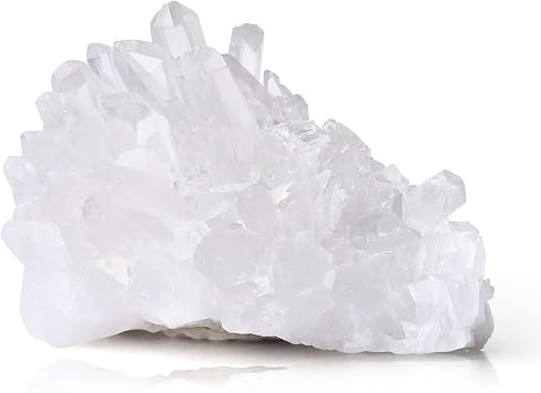 LAIDANLA Clear Quartz Crystal Natural Healing Crystals Stones Cluster Mineral Geode Gemstones for Reiki Energy Balance Calming Effects Wicca 60-80g