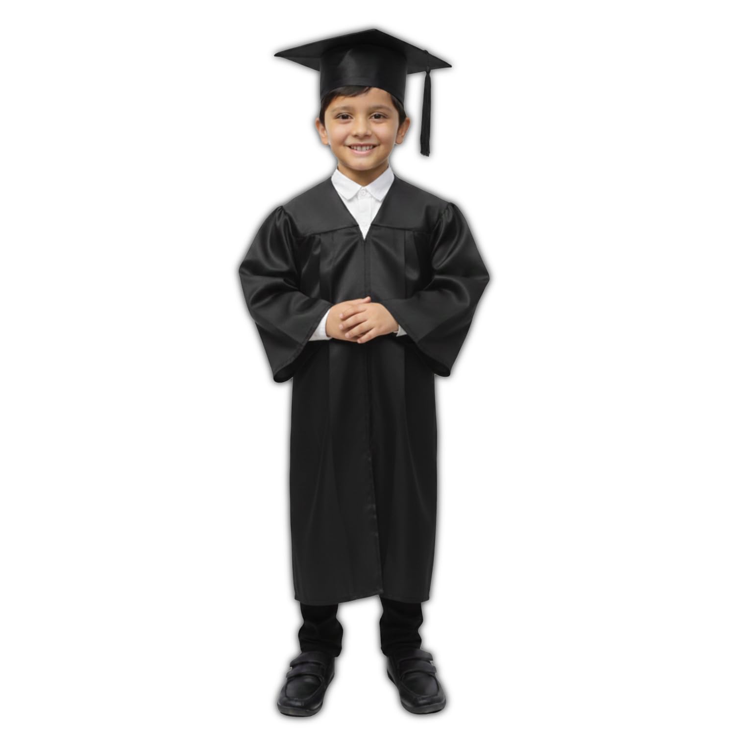 Graduation Gown with Cap Set for kids | Convocation Dress for childern for School Convocation & Graduation Ceremony Academic Dress for Preschool, Kindergarten and Primary Students