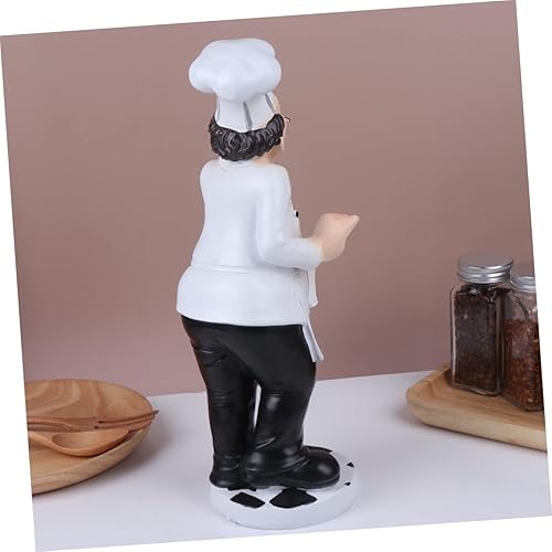 Miniatura 7 de 1pc divertido adorno de chef de resina, mini estatua de cocinero para el hogar, cocina, cafetería, decoración de panadería, regalo, estatuilla de
