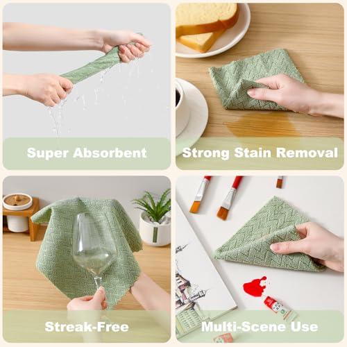 Image of 80 Pack Microfiber Cleaning Cloth Roll Reusable Paper Towels 12 inchx12 inch Tear Away Cloth,Absorbent Dish Rags for House Kitchen,Wash Cloths,Lint Free Rags for Window Cars Cleaning Supplies