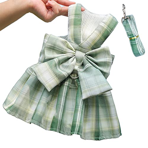 Dog Harness Dress with Leash Set Cute Pet Rabbit Cat Clothes - D Ring Outfits for Small Dogs Skirt Doggy Puppies Kitten… - Image 4