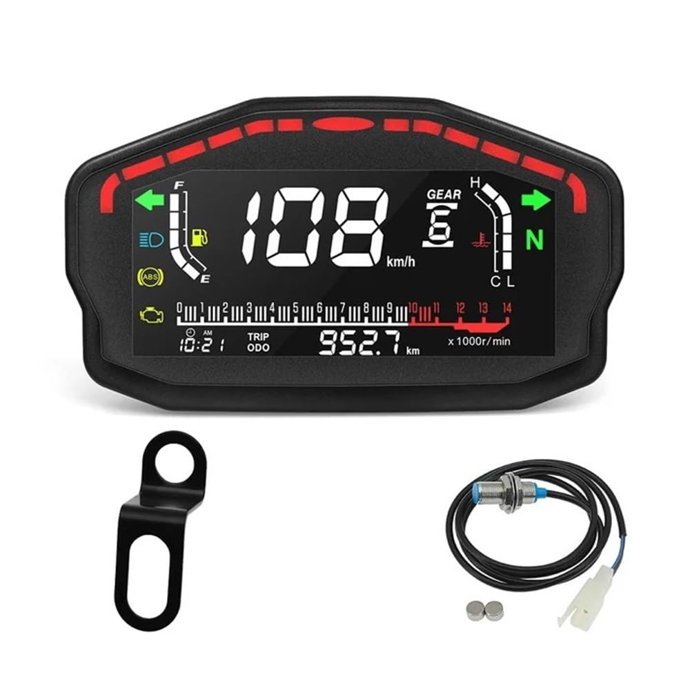 Contagiri contachilometri Tachimetro LED Per Moto Contachilometri Digitale Velocità Temperatura Misuratore Di Livello Carburante Indicatore Moto Per Per