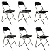 La Silla Española - Pack 6 Sillas plegables de aluminio con asiento y respaldo acolchados en PVC, modelo Sevilla, Color negro, 78x43,5x46 cm