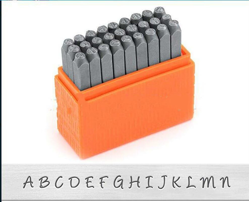 Jewerly Stamp Handstamping Steel Gold Silver Metal Stamps Leather DIY Custom Logo Name Jewelry Tools Number Alphabet Set Puncher - (Color: Number Set)