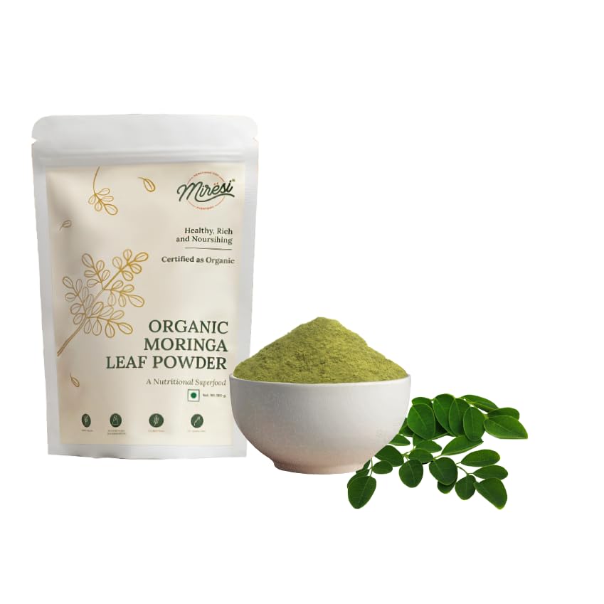 Miresi Natural & Organic Moringa Leaf Powder (100 g) | Iron Rich Supplement to Boost Immunity | No Added Sugar or Preservatives (B0D1R3J3RF) Amazon Price History, Amazon Price Tracker